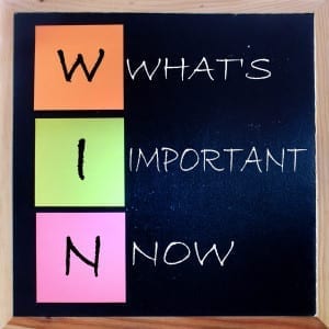 Win concept: What's Important Now, ADHD Coaching